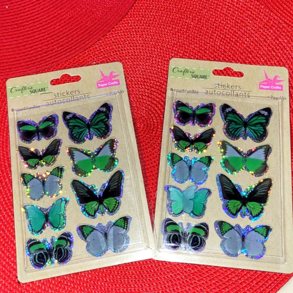 Crafters Square Pop-Up Butterfly Sticker